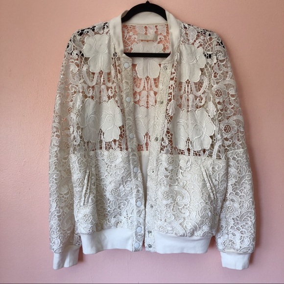 Chalk Jackets & Coats Chalk The Brand Lace Bomber Jacket Poshmark